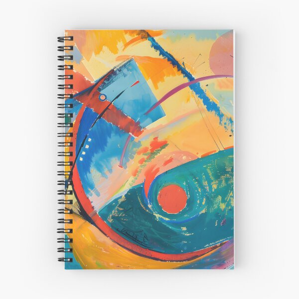 Item preview, Swirling Vibrance- Dynamic Geometric Shapes and Expressive Brushstrokes designed and sold by OlfactoART Studio.