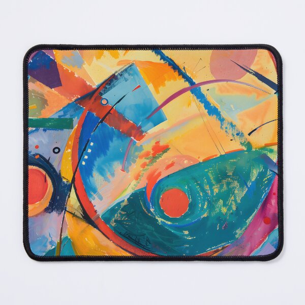 Item preview, Swirling Vibrance- Dynamic Geometric Shapes and Expressive Brushstrokes designed and sold by OlfactoART Studio.
