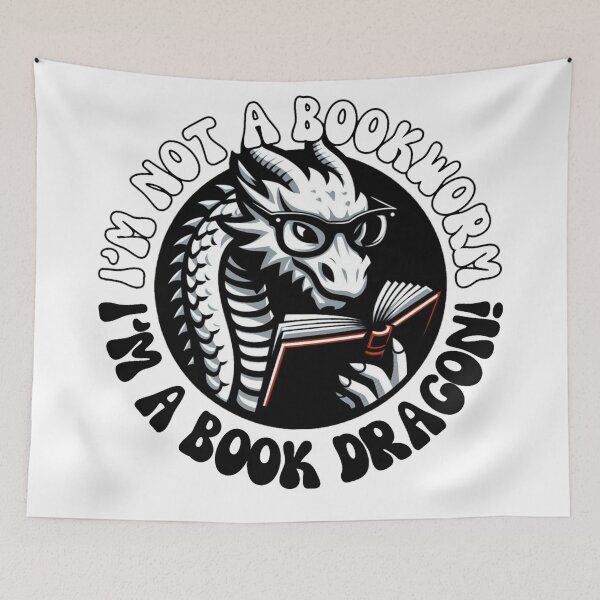Item preview, I'm not a bookworm, I'm a book dragon! designed and sold by DShirtRepublic.