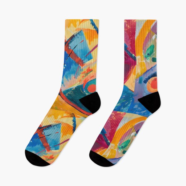 Item preview, Swirling Vibrance- Dynamic Geometric Shapes and Expressive Brushstrokes designed and sold by OlfactoART Studio.