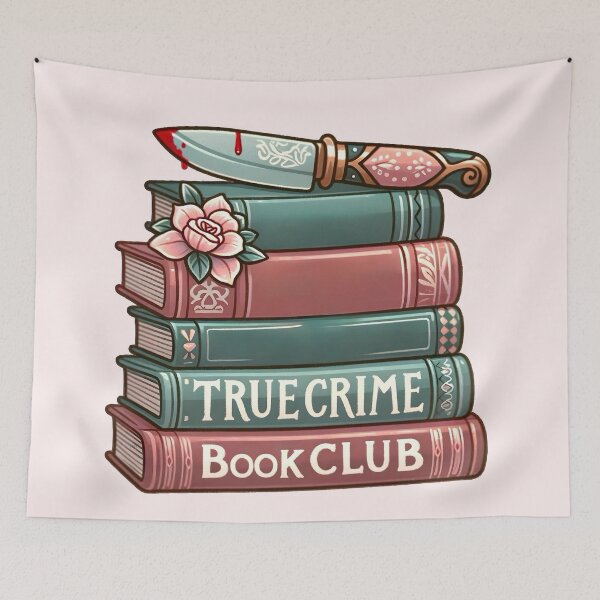 Item preview, True Crime Book Club Enthusiast Stack of Books with Knife Design designed and sold by Unitepeople.