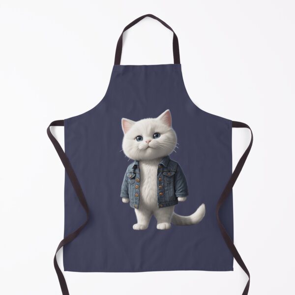 Item preview, White Cat in Denim designed and sold by PierreAlbijanic.