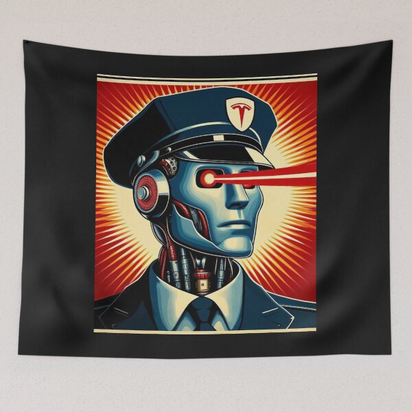 Item preview, Tesla bot designed and sold by TEEJAMBOREE.