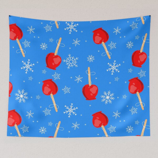 Item preview, christmas red candy apples blue  designed and sold by Gossip Rag.