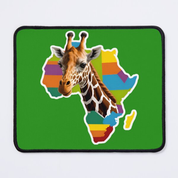 Item preview, Map Of Africa With A Giraffe designed and sold by TheArtOfPat.