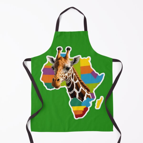 Artikelvorschau, Map Of Africa With A Giraffe entworfen und verkauft von TheArtOfPat.