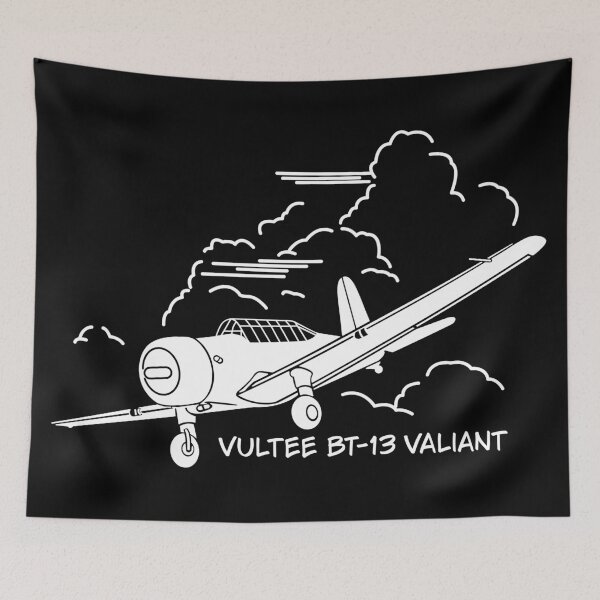 Artikelvorschau, Vultee BT-13 Valiant WW2 Flugzeug fliegen Wolken entworfen und verkauft von MilitaryMart.