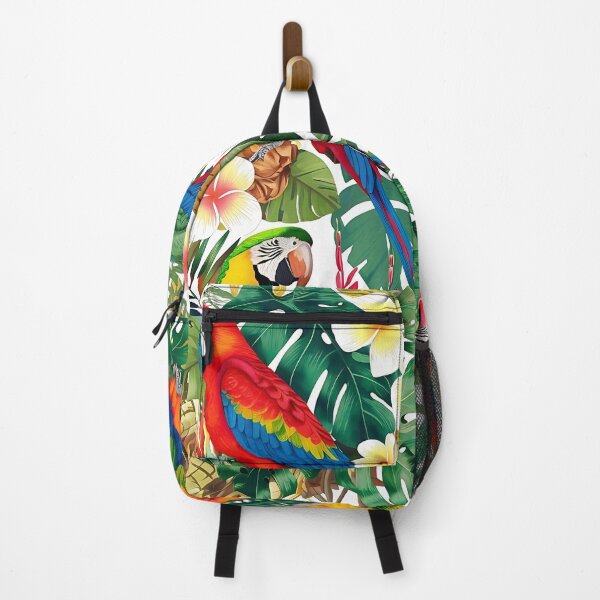Item preview, Abstract art seamless pattern with parrots and tropical plants designed and sold by Haji  Kamora.