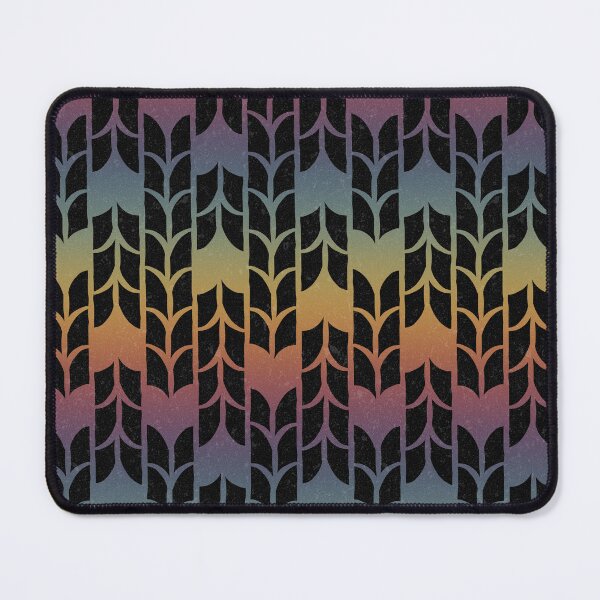 Item preview, Tulip Deco Pattern - Coal + Rainbow Sunset designed and sold by Irene Estelle.