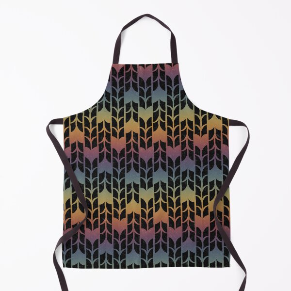 Item preview, Tulip Deco Pattern - Coal + Rainbow Sunset designed and sold by Irene Estelle.