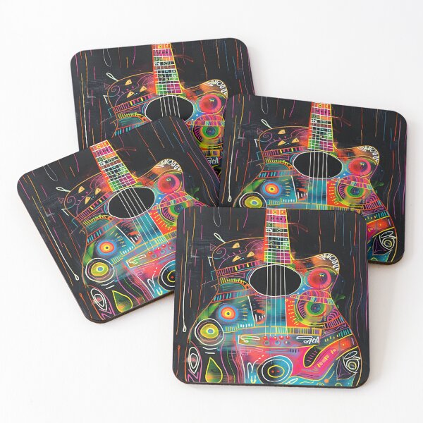 Item preview, Symphonic Guitar- Vibrant Colors and Abstract Patterns in Musical Harmony Digital Art designed and sold by OlfactoART Studio.