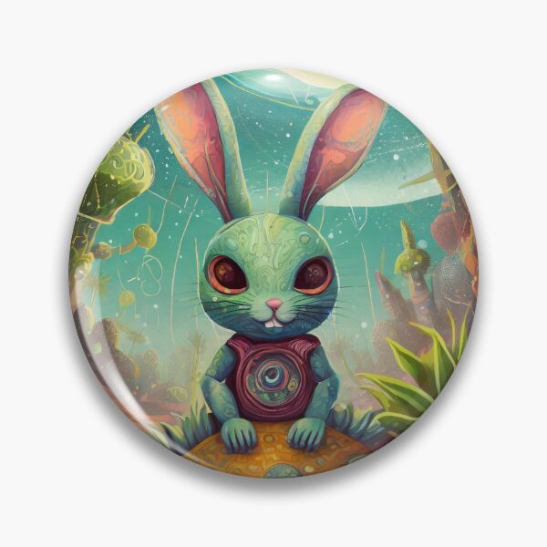 Item preview, AI generated Space Rabbit on Strange Planet designed and sold by ikat1908.