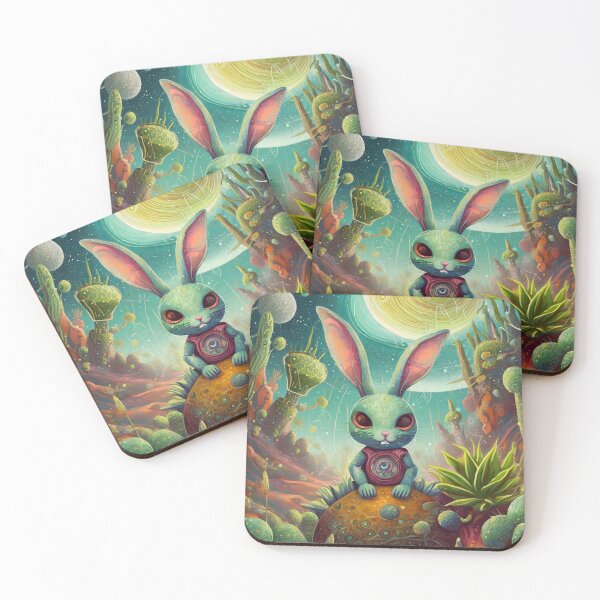Item preview, AI generated Space Rabbit on Strange Planet designed and sold by ikat1908.