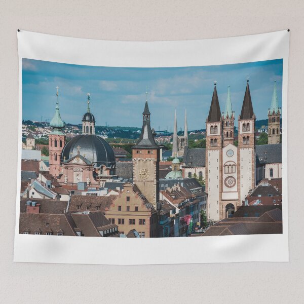 Item preview, Aerial view of the historic city of Wurzburg designed and sold by dvoevnore.