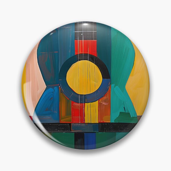 Item preview, Abstract Guitar Spectrum- Bold Colors Dance Against Multicolored Backdrop designed and sold by OlfactoART Studio.