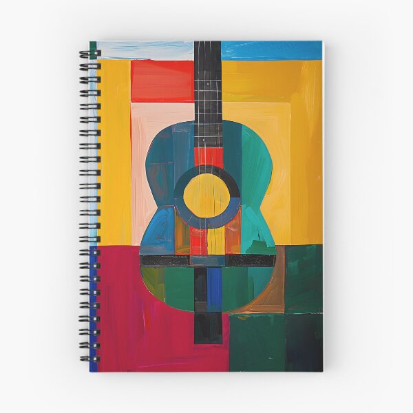 Item preview, Abstract Guitar Spectrum- Bold Colors Dance Against Multicolored Backdrop designed and sold by OlfactoART Studio.