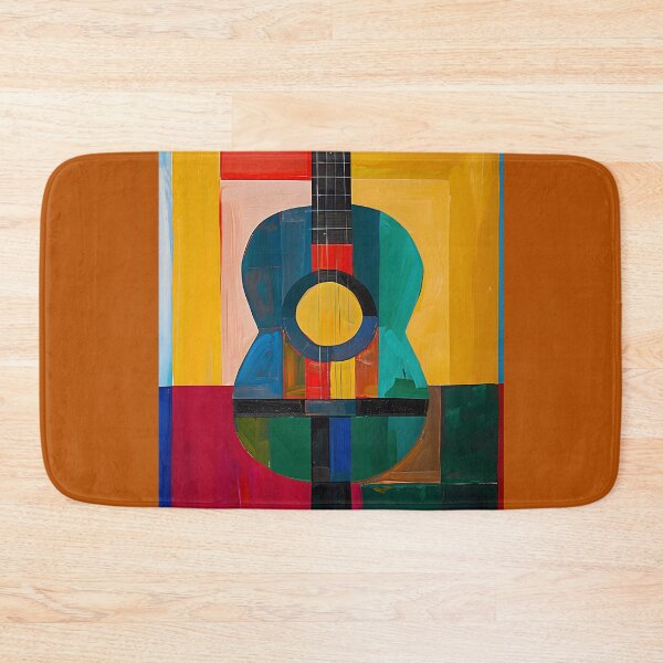 Item preview, Abstract Guitar Spectrum- Bold Colors Dance Against Multicolored Backdrop designed and sold by OlfactoART Studio.