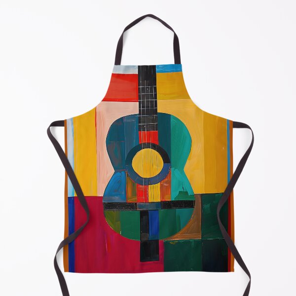 Item preview, Abstract Guitar Spectrum- Bold Colors Dance Against Multicolored Backdrop designed and sold by OlfactoART Studio.