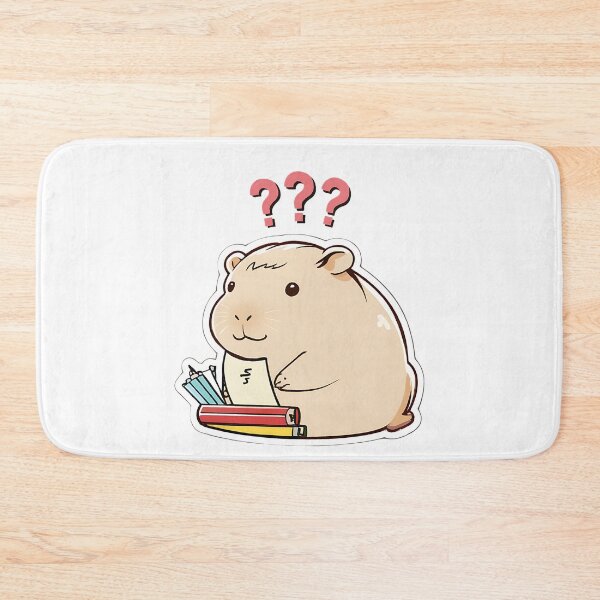 Item preview, A capybara or giant rat is confused about his homework. designed and sold by GOTJIm.