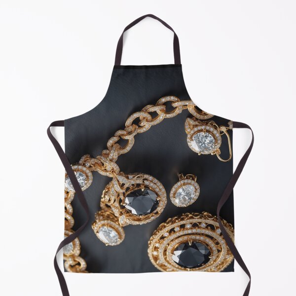 Item preview, luxury gold necklaces with black jasper fashion wear designed and sold by Carlos Gudino.