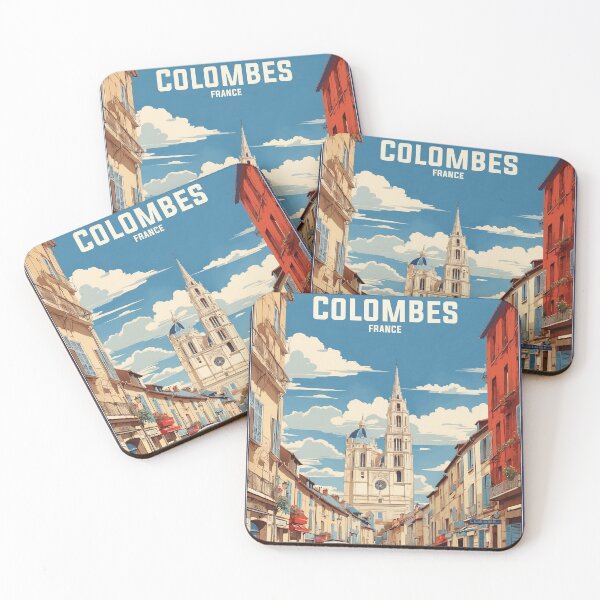 Aperçu de l'œuvre Colombes France Tourisme Voyage Vintage créée et vendue par TravelersGems.