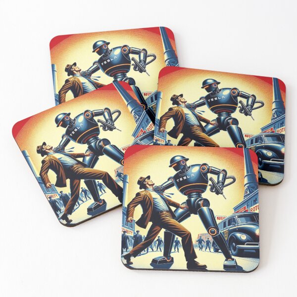 Item preview, Tesla bot designed and sold by TEEJAMBOREE.
