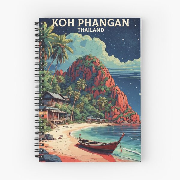 Aperçu de l'œuvre Koh Phangan Thaïlande Voyage Vintage Tourisme créée et vendue par TravelersGems.