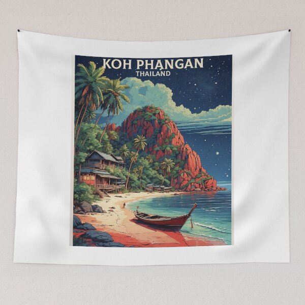 Item preview, Koh Phangan Thailand Vintage Travel Tourism  designed and sold by TravelersGems.