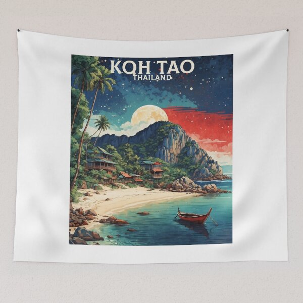 Item preview, Koh Tao Thailand Vintage Travel Tourism  designed and sold by TravelersGems.