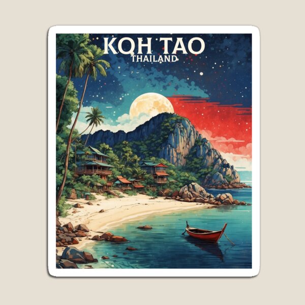 Item preview, Koh Tao Thaïlande Voyage Vintage Tourisme designed and sold by TravelersGems.