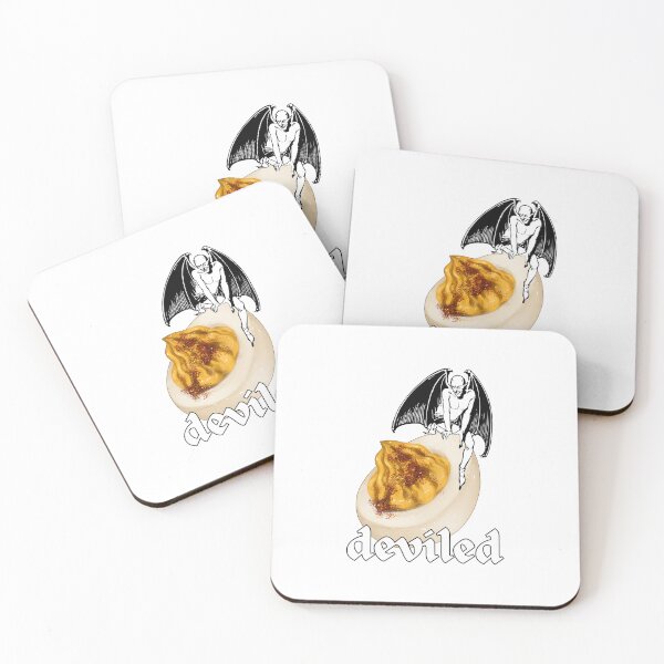 Item preview, Edgy and Fun Black and White Devil Sitting on a Delicious Deviled Egg designed and sold by Madeleine Sharp.