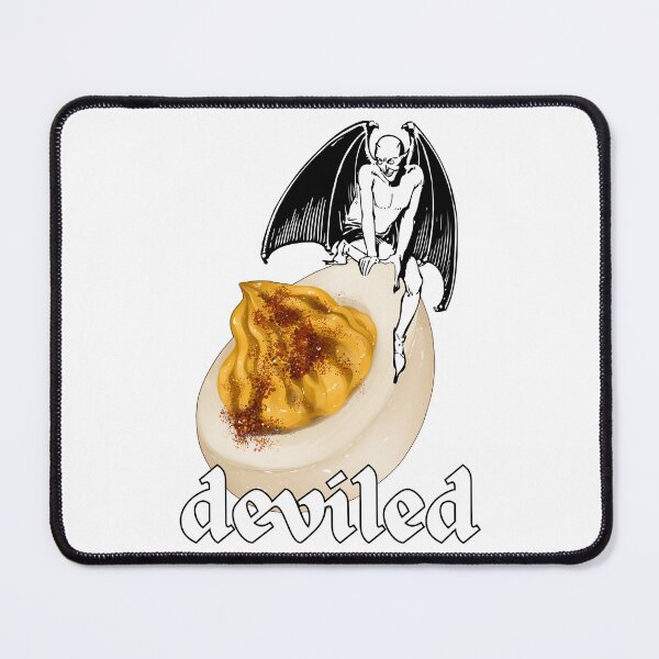Item preview, Edgy and Fun Black and White Devil Sitting on a Delicious Deviled Egg designed and sold by Madeleine Sharp.