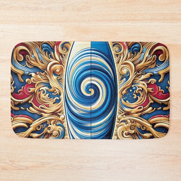 Item preview, The Swirling Surf,surfboard with a captivating design designed and sold by aminz4.