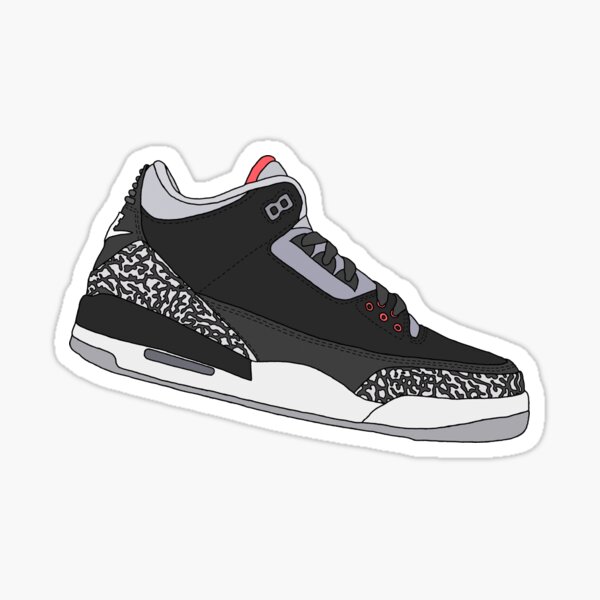Jordan 3 - Black Cement Sticker