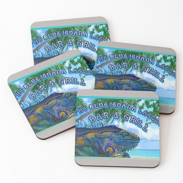 Item preview, THE BLUE IGUANA LAGOON BAR designed and sold by THE AMERICAN TEEVANGELIST.