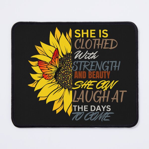 Item preview, She Is Clothed In Strength And Beauty Sunflower Butterfly designed and sold by AlienOccupation.