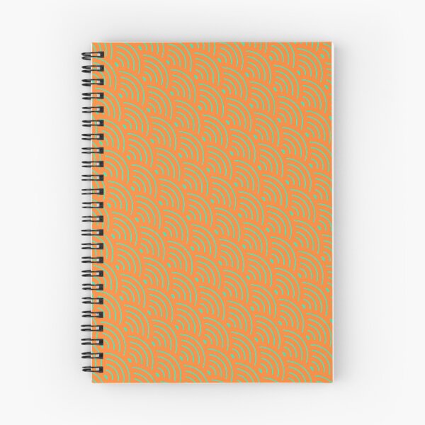 Item preview, Teal & Orange Scale Waves Radar Symbols Seamless Designs designed and sold by Alchemy-A-La-G.