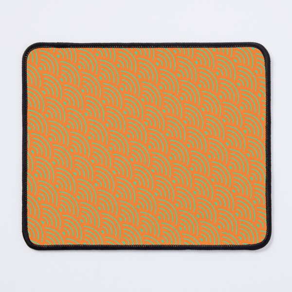 Item preview, Teal & Orange Scale Waves Radar Symbols Seamless Designs designed and sold by Alchemy-A-La-G.