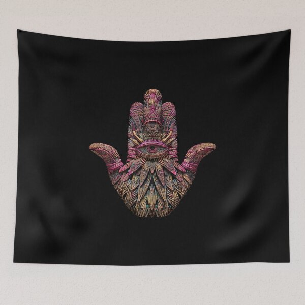 Item preview, Trippy Ornate Hamsa Hand designed and sold by Yogimeister.