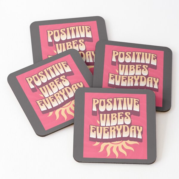 Item preview, positve vibes everyday summer pink  designed and sold by INspireFD.