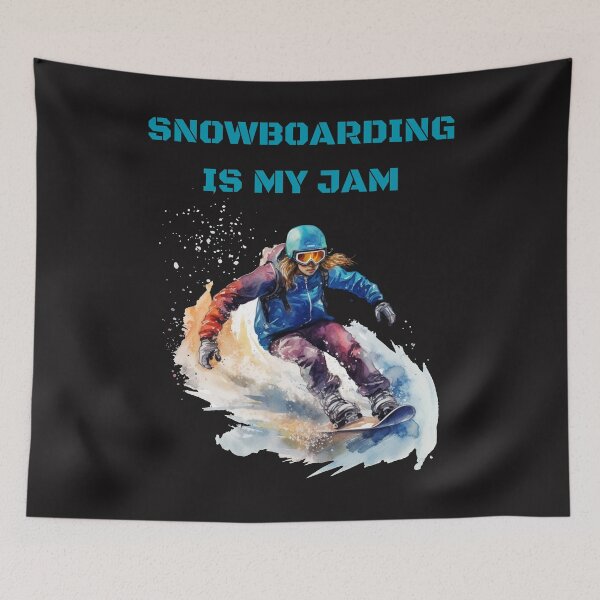 Item preview, Waterolor Snowboarding Is My Jam  designed and sold by AlienOccupation.