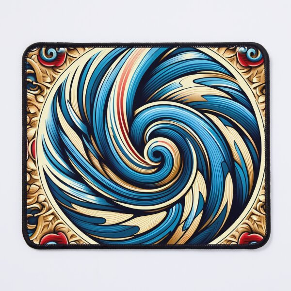 Item preview, The Swirling Abyss,a captivating abstract swirl of blue designed and sold by aminz4.