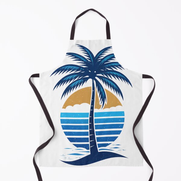 Item preview, bold palm tree silhouette against a washed-out blue sky background. designed and sold by Jubjangm3.