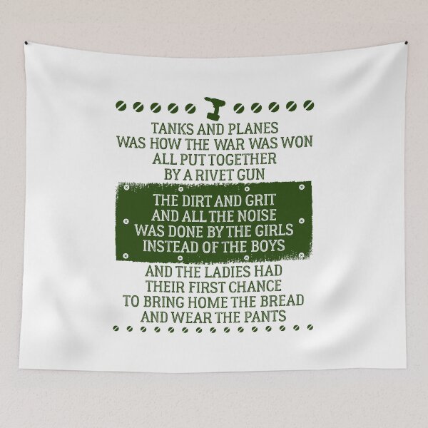 Aperçu de l'œuvre Femmes de la Seconde Guerre mondiale Rivet Poème Distressed Gifts créée et vendue par jaygo.