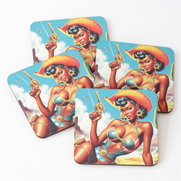 Item preview, Retro Hot Cowgirl designed and sold by PulpVintage.