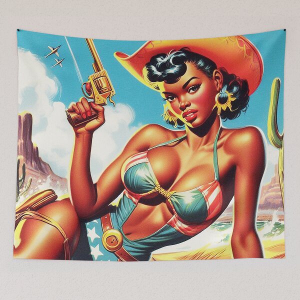 Item preview, Retro Hot Cowgirl designed and sold by PulpVintage.