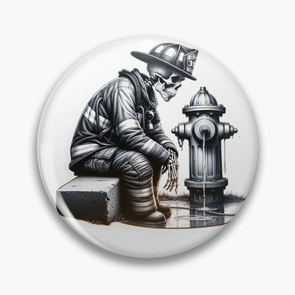 Item preview, Skeleton Firefighter rough day at work designed and sold by BrinaandPops.