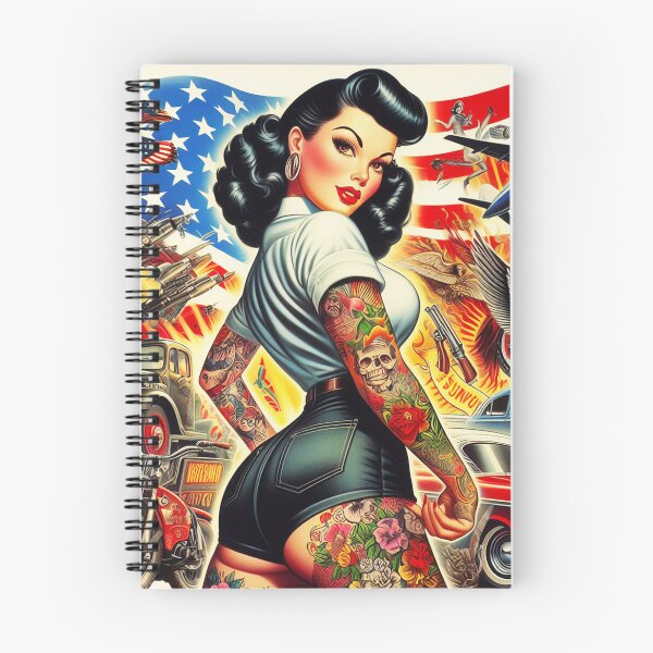 Item preview, Tattoo American Girl designed and sold by PulpVintage.