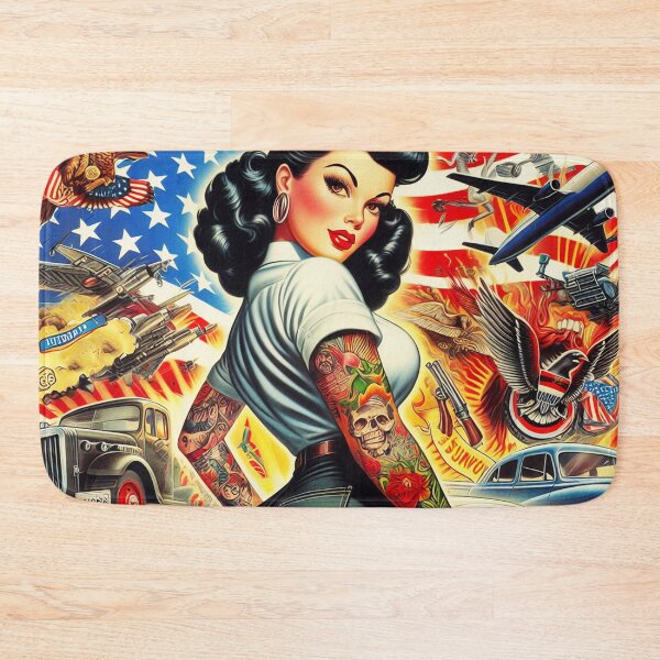 Item preview, Tattoo American Girl designed and sold by PulpVintage.