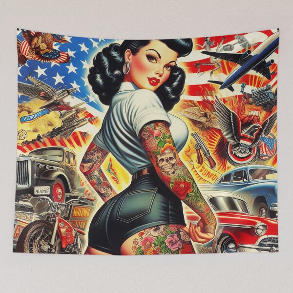 Item preview, Tattoo American Girl designed and sold by PulpVintage.